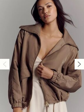 Varley Morven Blouson Jacket in Taupe Stone